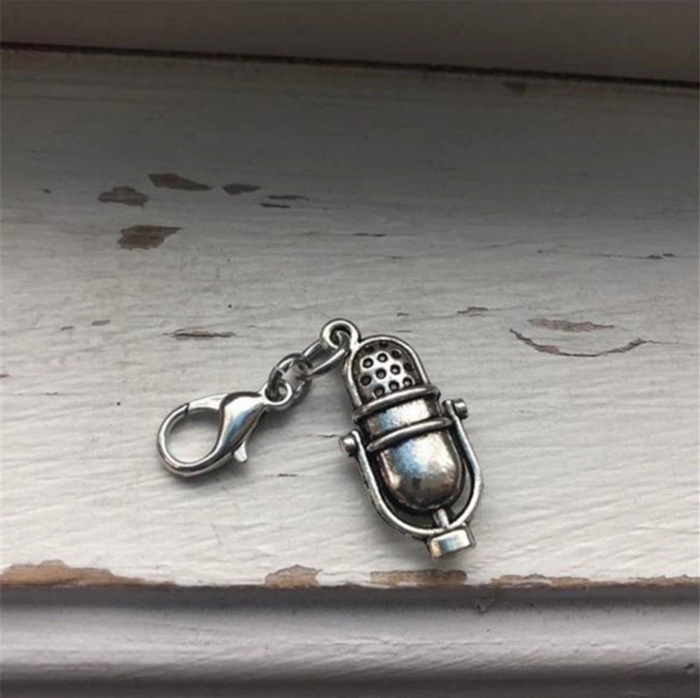 clip on microphone charms for bracelet planner